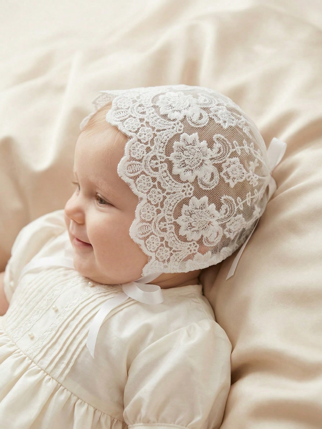 Baby Lace Brim Headband Hat He - Embroidery Embellishments recension och pris
