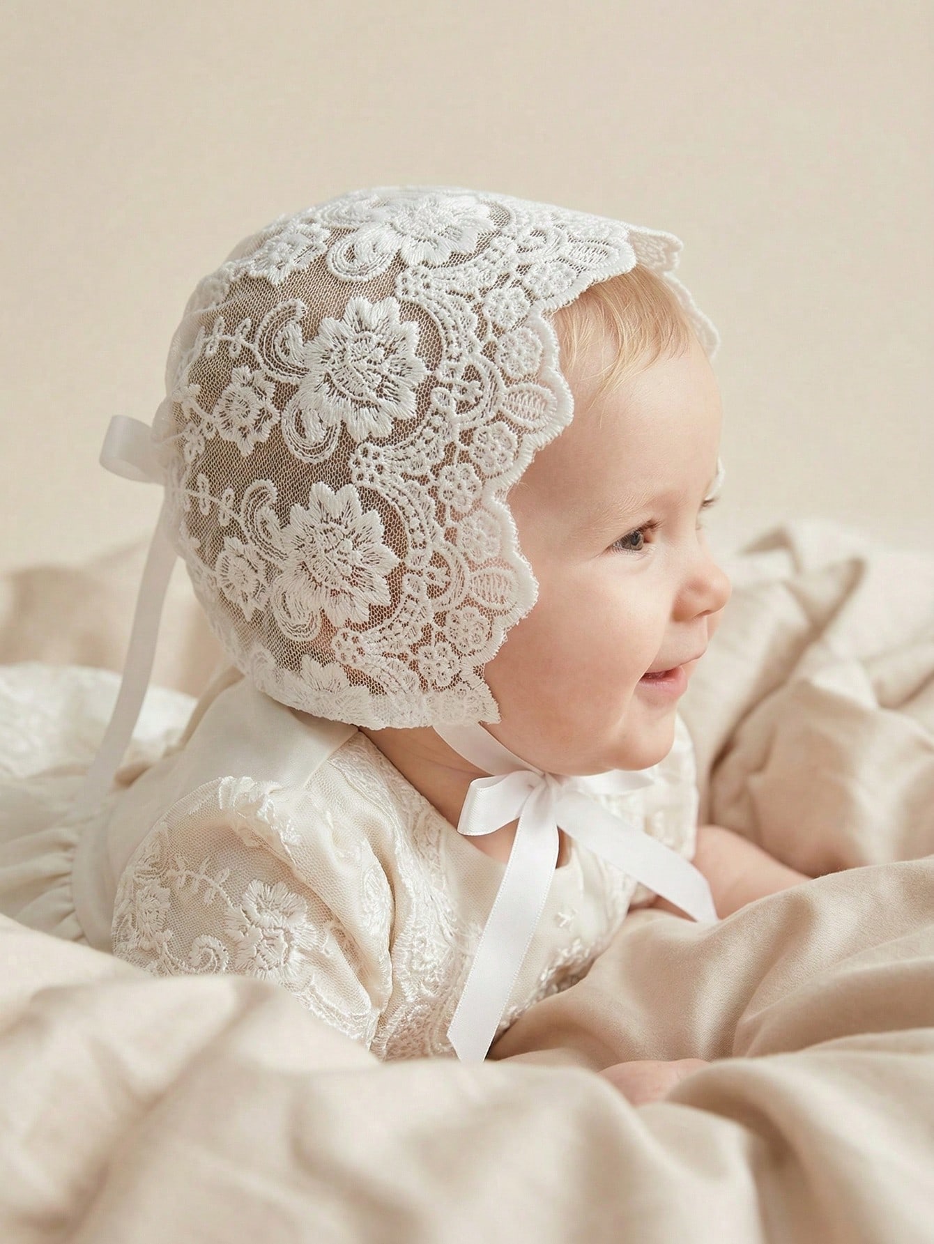 Baby Lace Brim Headband Hat He - Embroidery Embellishments recension och pris