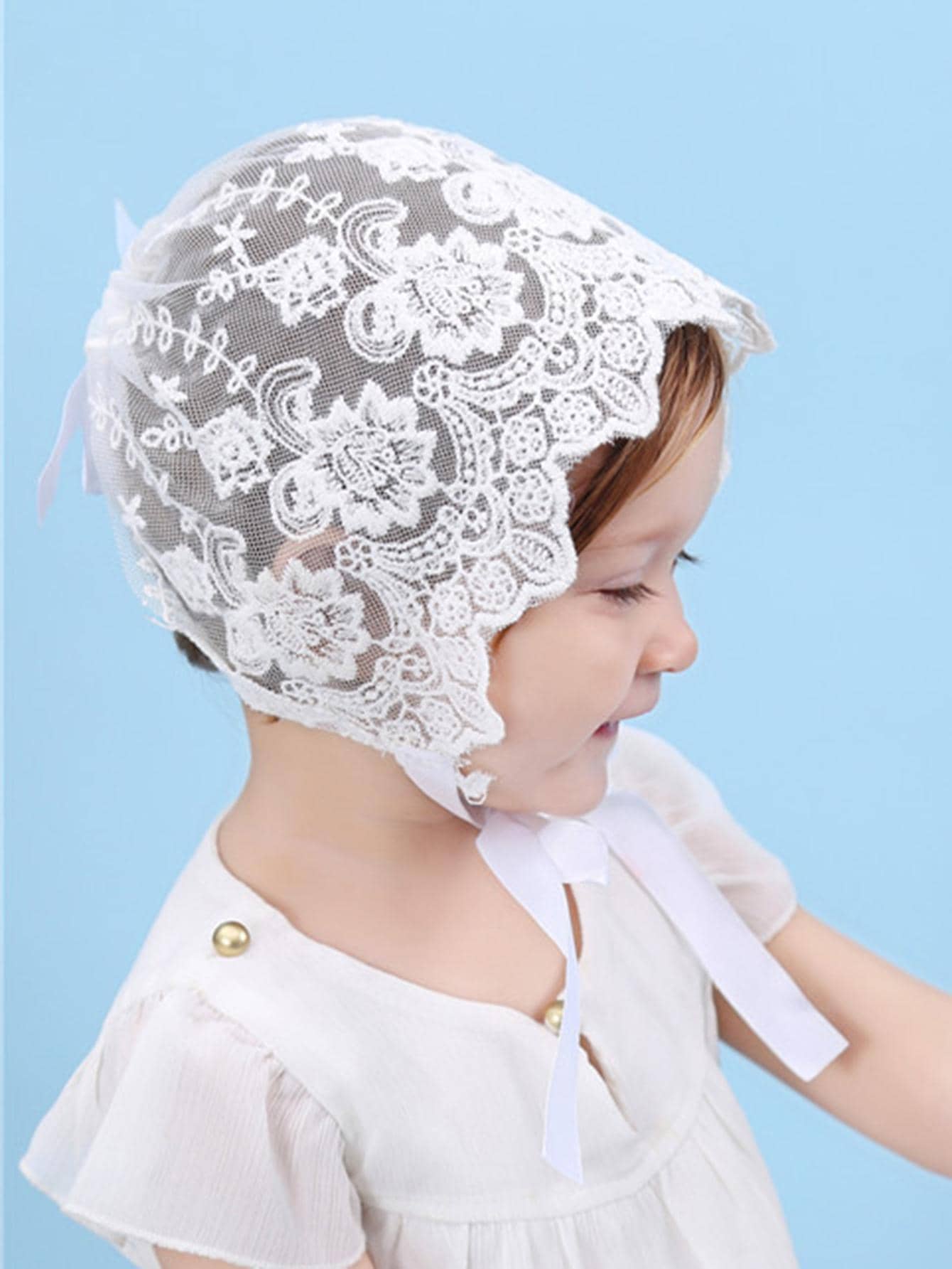Baby Lace Brim Headband Hat He - Embroidery Embellishments recension och pris