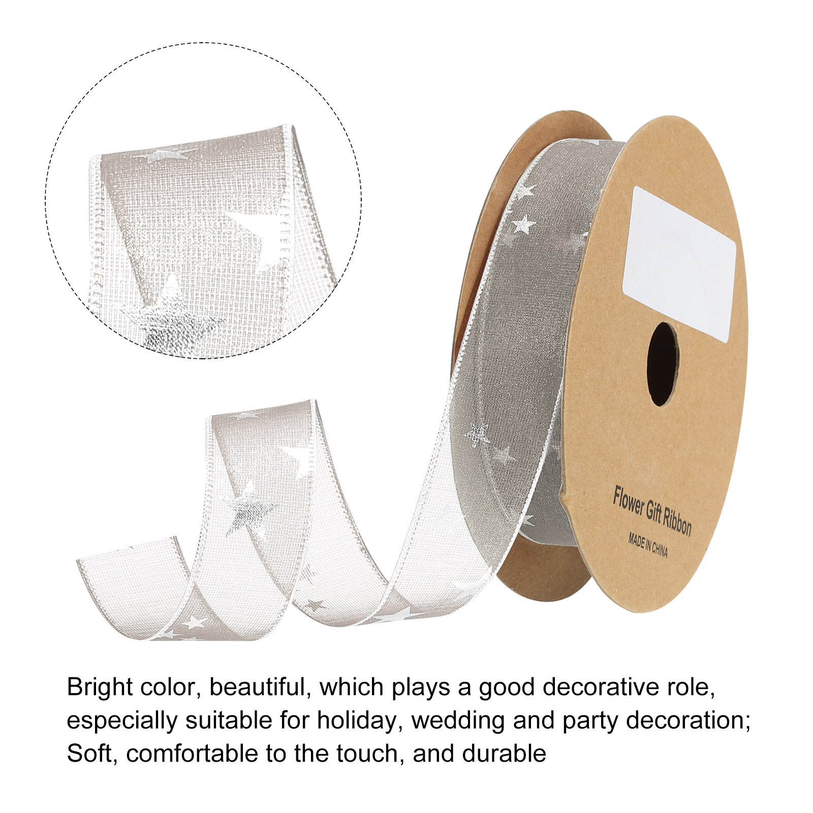 1 Inch 20 Yard Star Organza Sh - Organza Ribbon Spool recension och pris