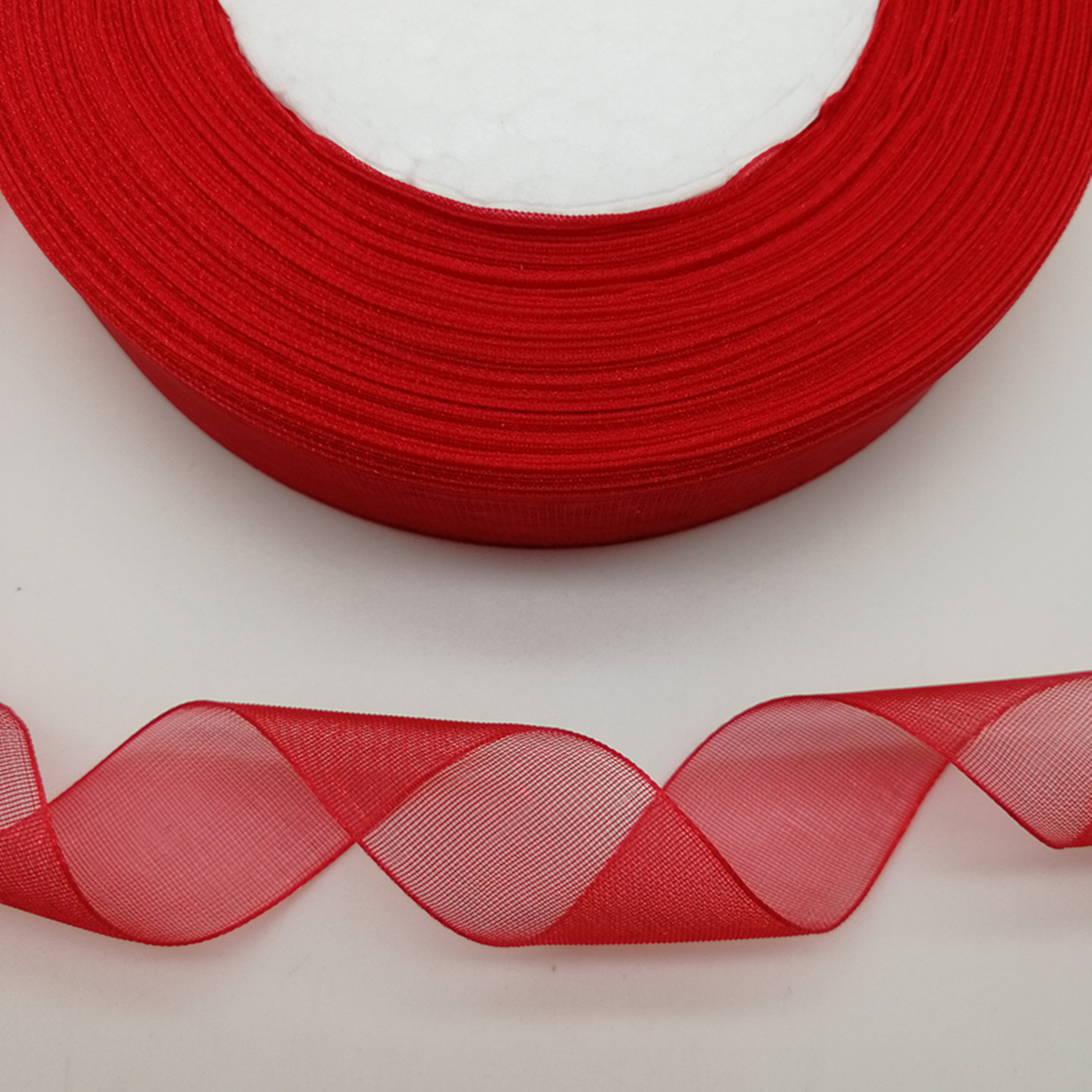Hot 10mm 50Yards Spool Satin E - Organza Ribbon Spool recension och pris