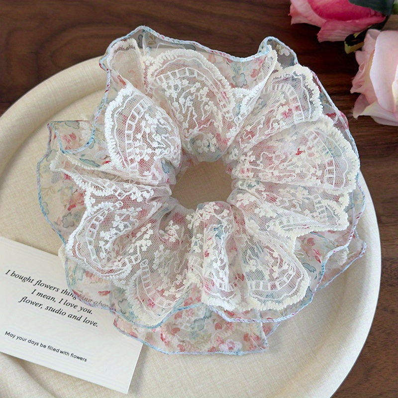 Pink and Green Floral Lace Tri - Elastic Lace Trim recension och pris
