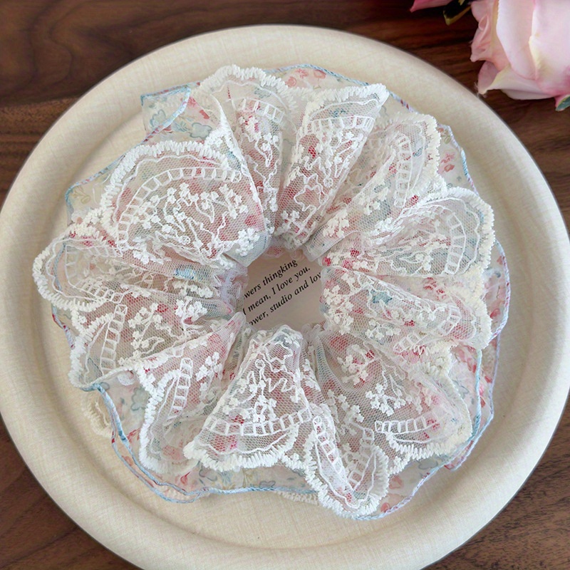 Pink and Green Floral Lace Tri - Elastic Lace Trim recension och pris