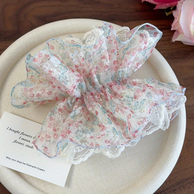 Pink and Green Floral Lace Tri - Elastic Lace Trim recension och pris