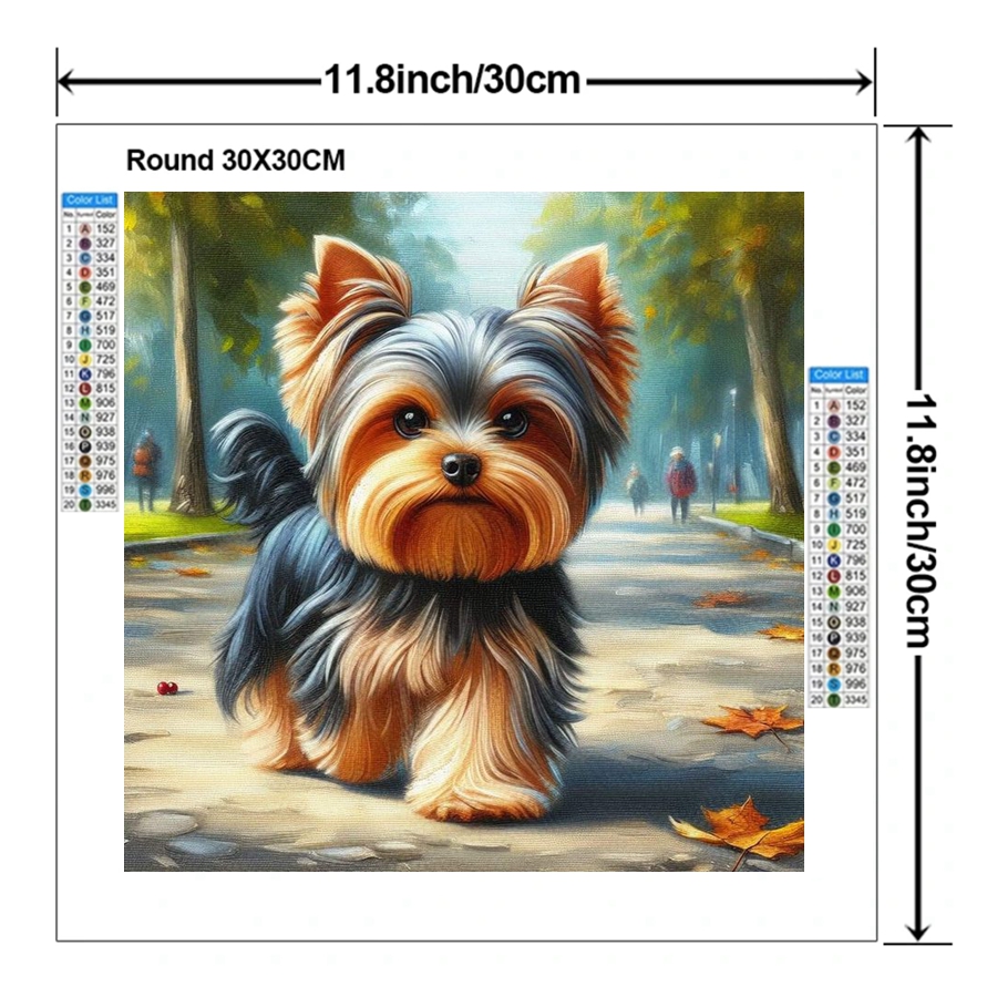 Yorkshire Terrier Dog 5D DIY D - Embroidery Embellishments recension och pris