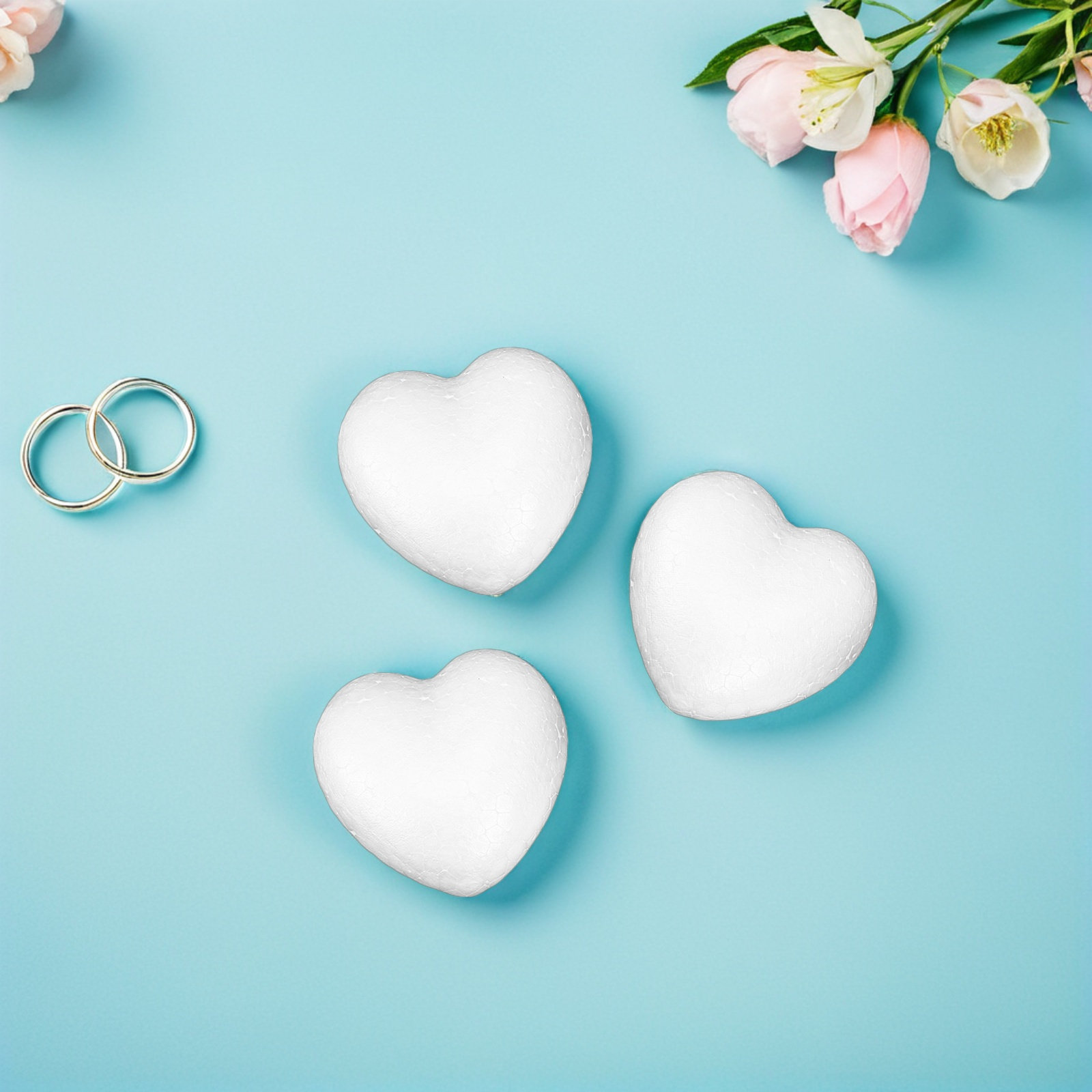 20Pcs Smooth Foam Heart Balls  - Craft Embellishment recension och pris
