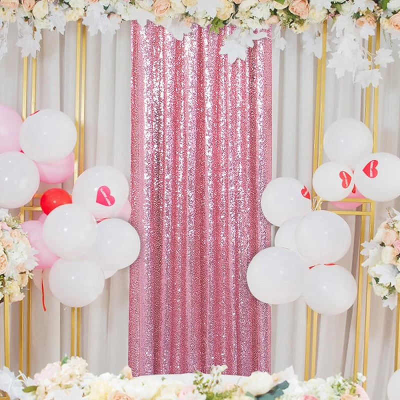 1PC Pink Sequin Backdrop Curta - Sequin Fabric Panel recension och pris