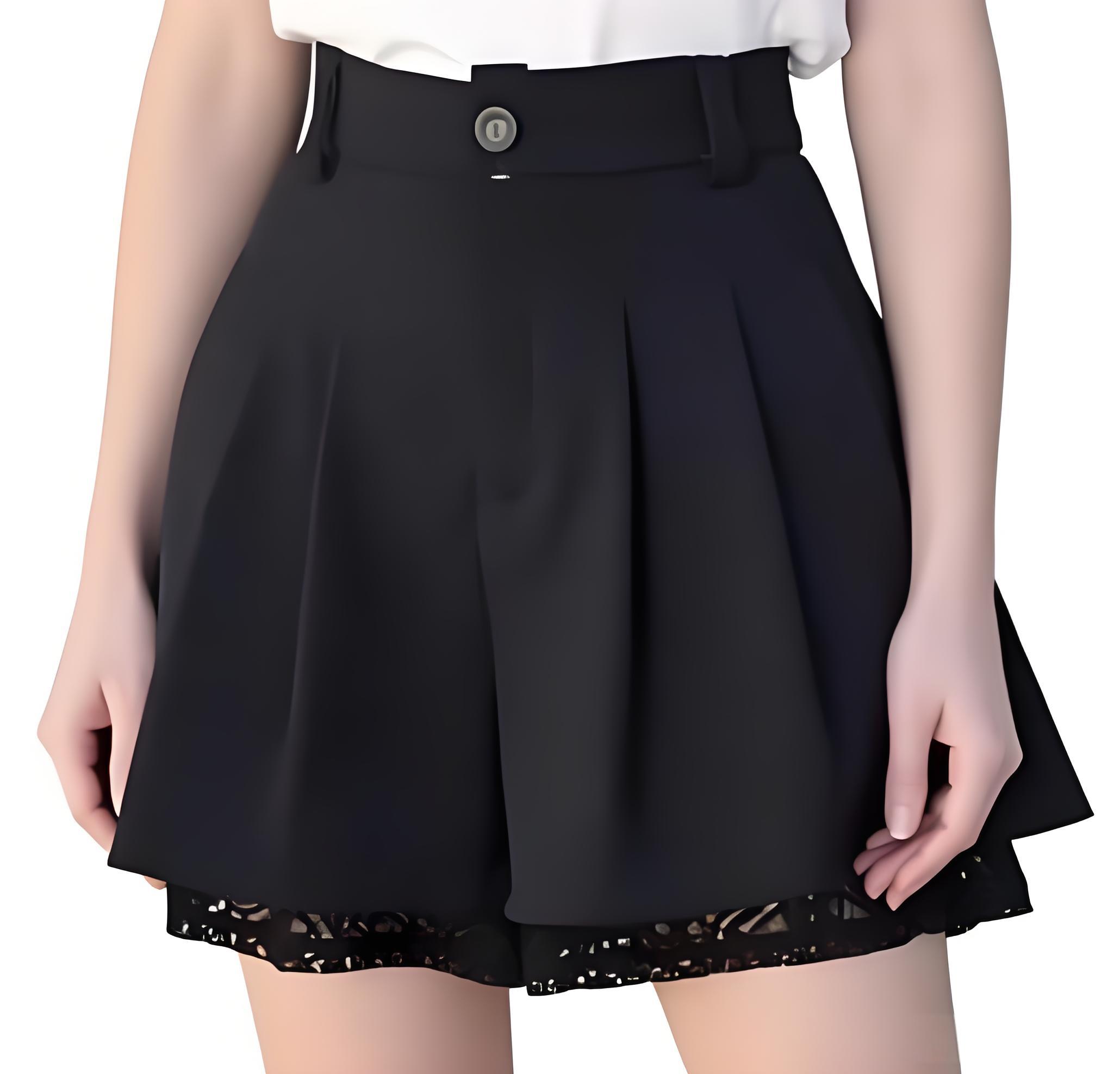 Women Casual High Waist Tailor - Elastic Lace Trim recension och pris