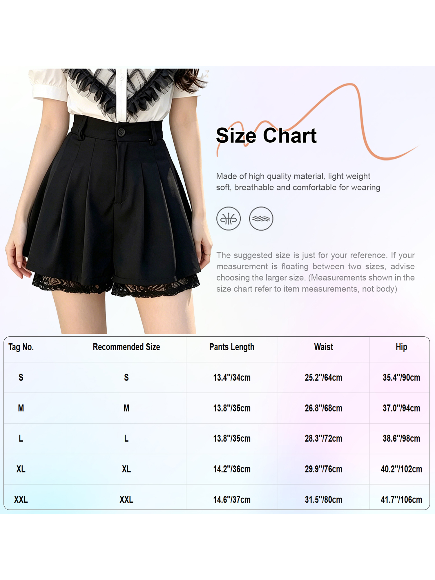 Women Casual High Waist Tailor - Elastic Lace Trim recension och pris