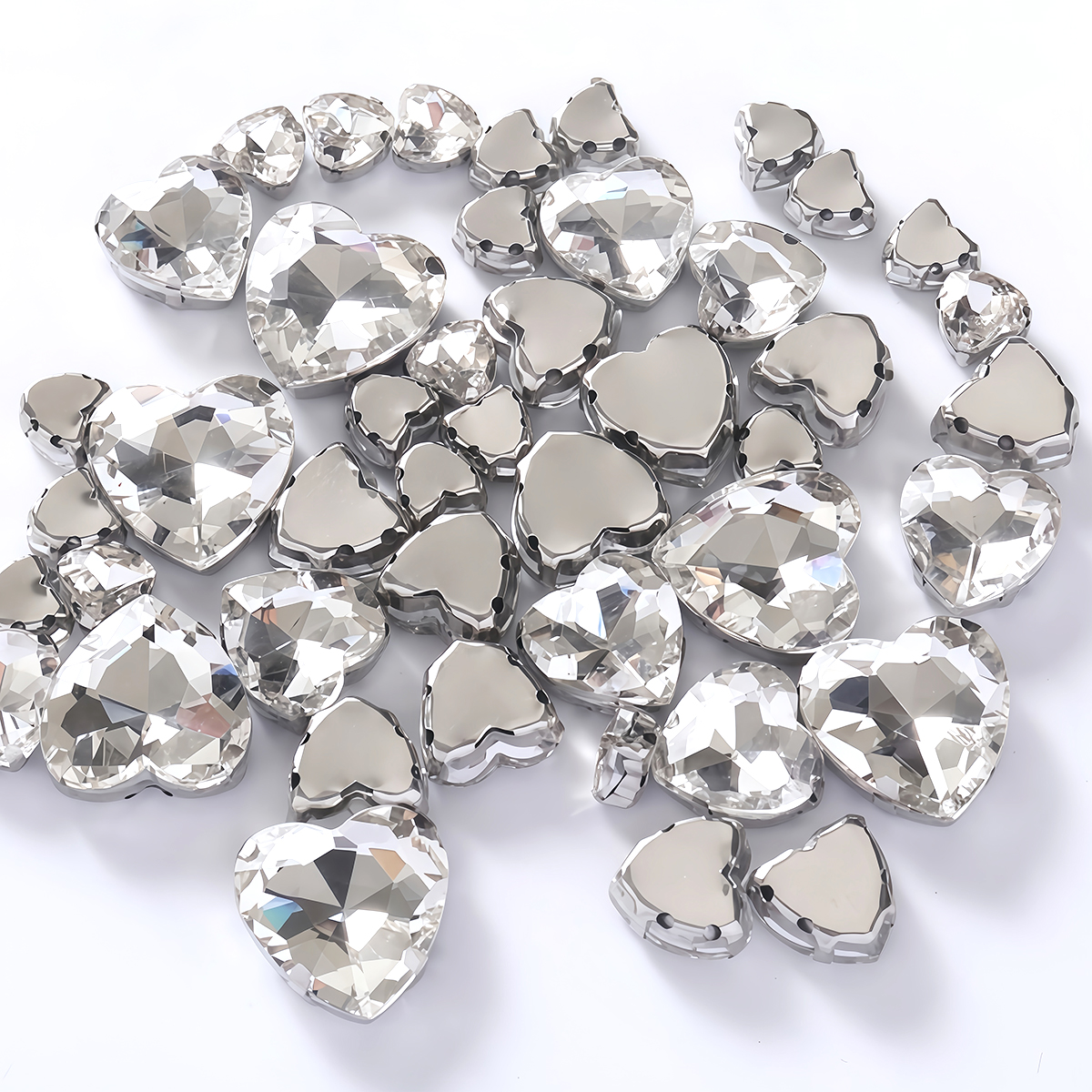 Heart Shape Glass Rhinestones  - Sew On Rhinestone recension och pris