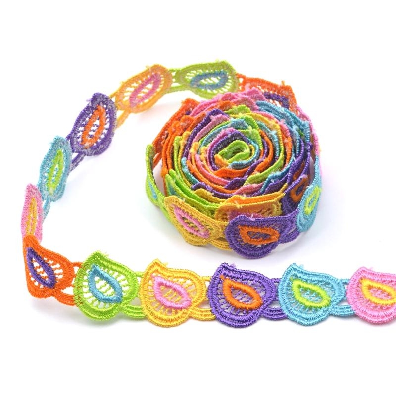 R1WE 15 Yards 2.5cm Colorful H - Lace Ribbon Trim recension och pris