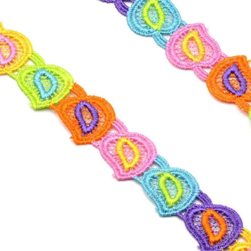 R1WE 15 Yards 2.5cm Colorful H - Lace Ribbon Trim recension och pris