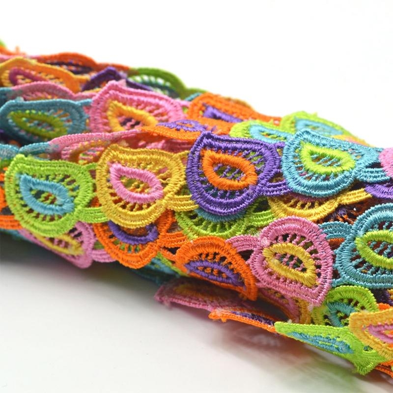 R1WE 15 Yards 2.5cm Colorful H - Lace Ribbon Trim recension och pris