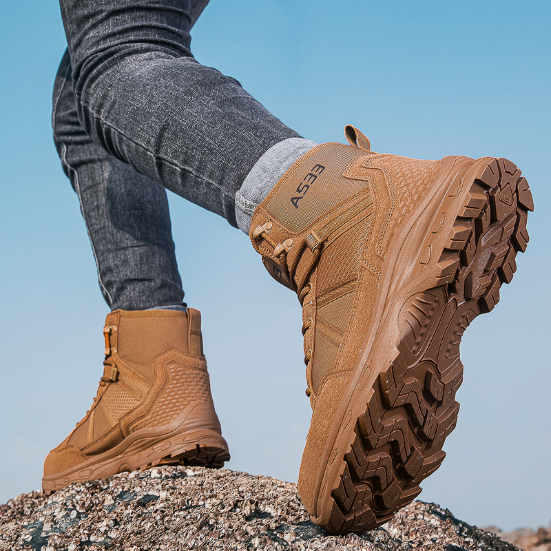 Men's Military Tactical Boots  - Guipure Lace Panel recension och pris
