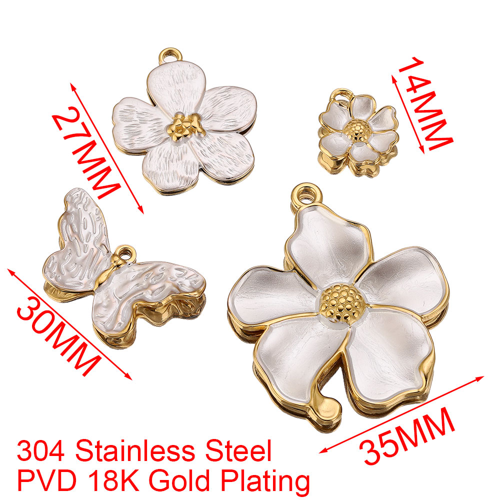 4PCS Stainless Steel White Cha - Embellishment Crafts recension och pris