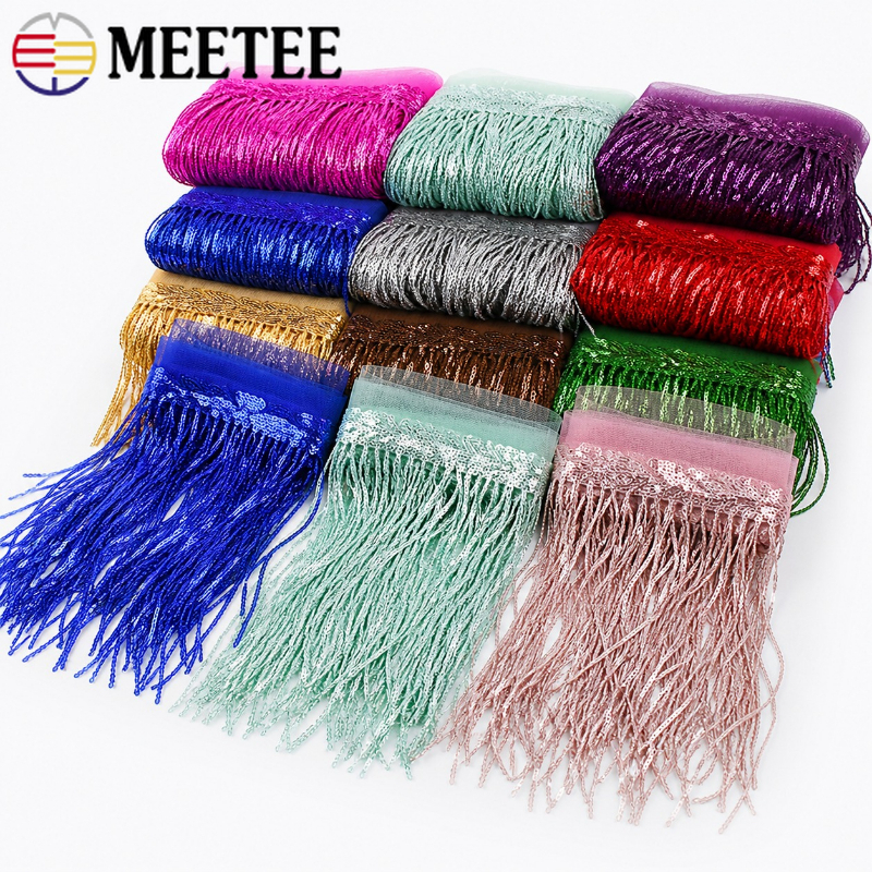 2/3/5Yard 10/18cm Sequin Tasse - Fringe Ribbon Sewing recension och pris