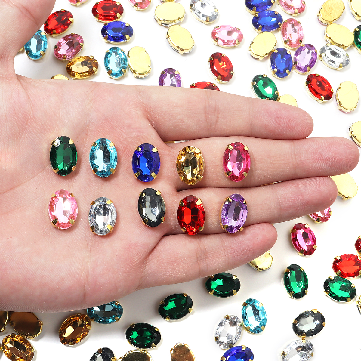 50pcs Gold Color Stainless Ste - Sew On Rhinestone recension och pris