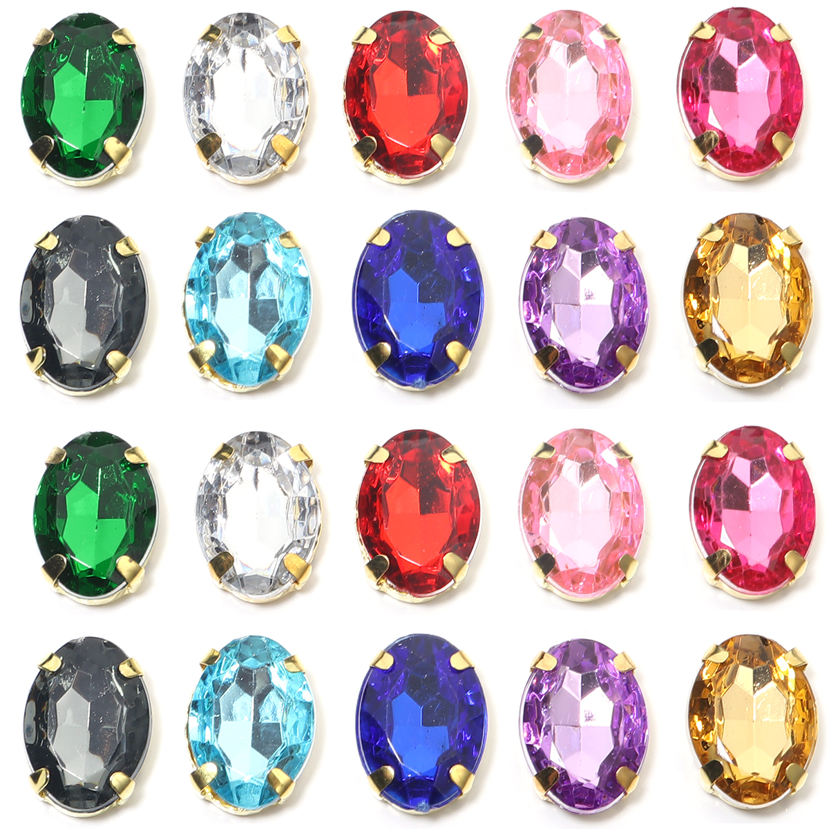 50pcs Gold Color Stainless Ste - Sew On Rhinestone recension och pris