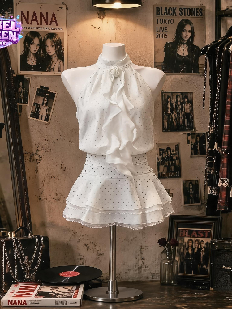 French Sweet Polka Dot 2 Piece - Elastic Lace Trim recension och pris