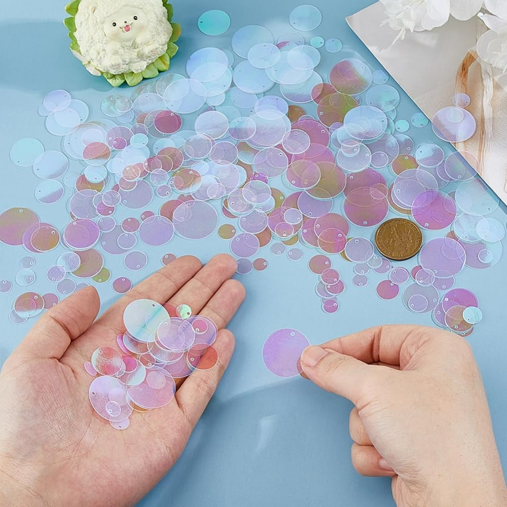 1800Pcs 6 Sizes Loose Sequin F - Embroidery Craft recension och pris