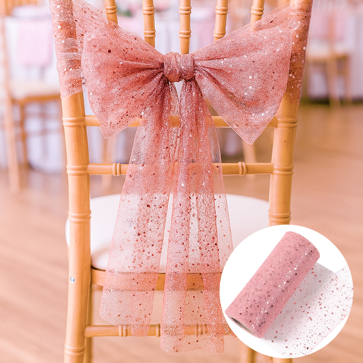 Glitter Tulle Rolls Birthday P - Organza Ribbon Spool recension och pris