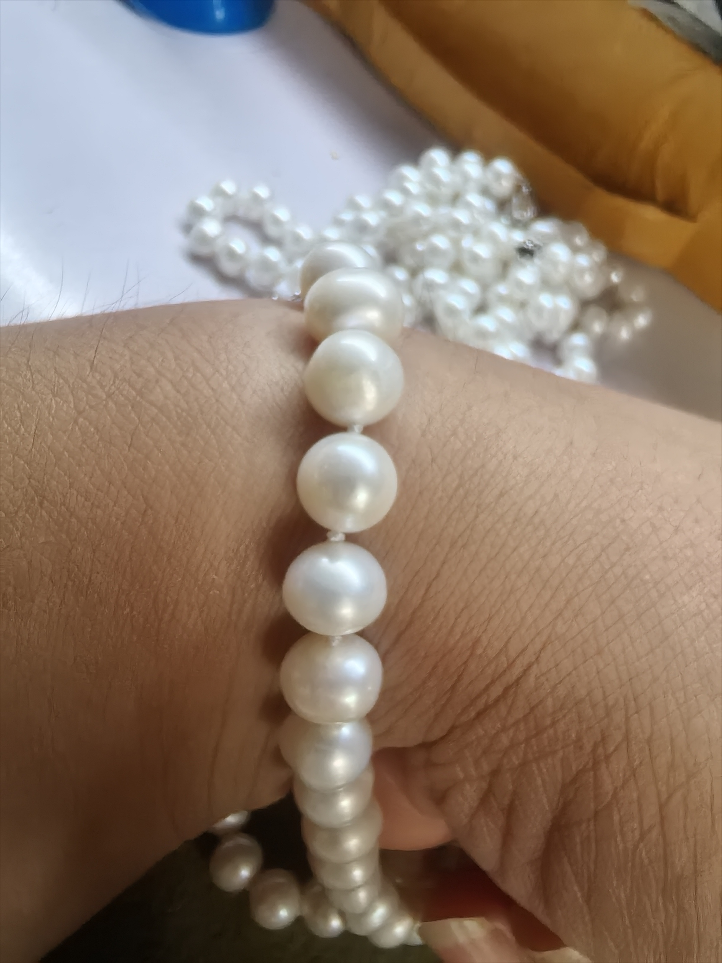 Natural Pearl Necklace Akoya A - Pearl Trim Chain recension och pris