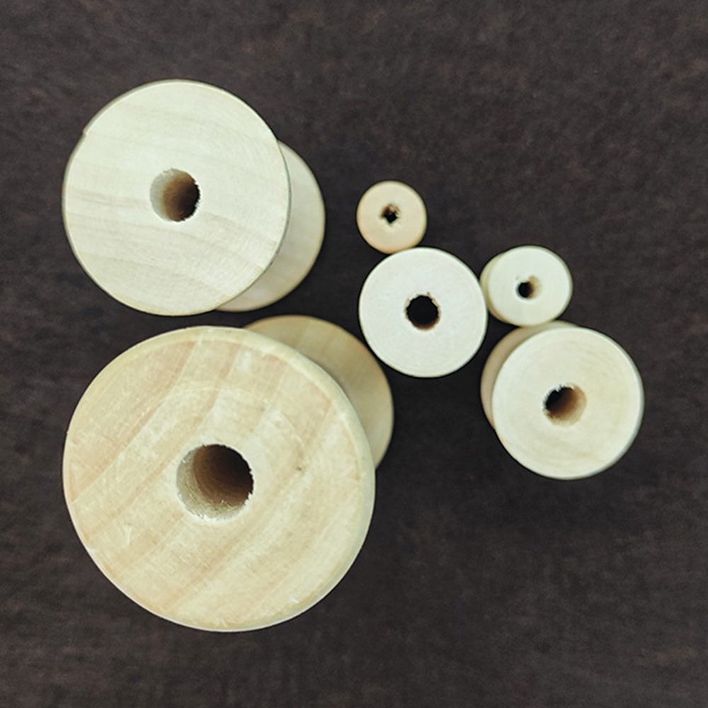 5/10PCS Wooden Bobbins Spools  - Organza Ribbon Spool recension och pris