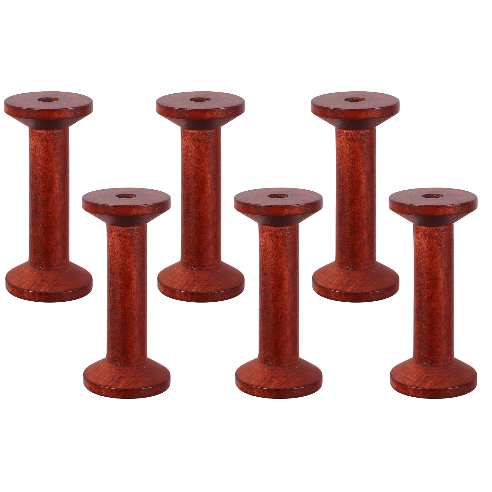 6Pcs Wooden Empty Spools for C - Embroidery Craft recension och pris