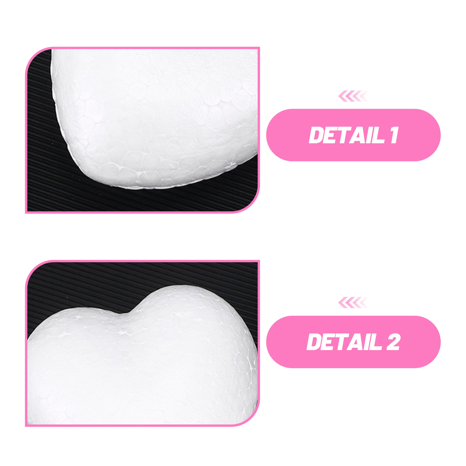 20Pcs Smooth Foam Heart Balls  - Craft Embellishment recension och pris