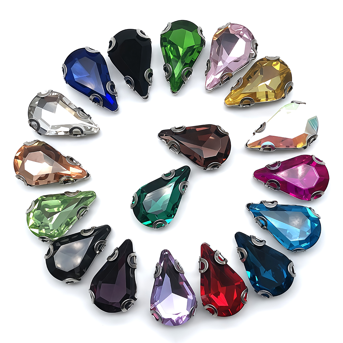 Water Drop Crystal Glass Rhine - Sew On Rhinestone recension och pris
