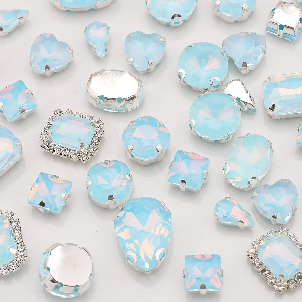 40pcs/bag Mix Shape Opal Glass - Sew On Rhinestone recension och pris