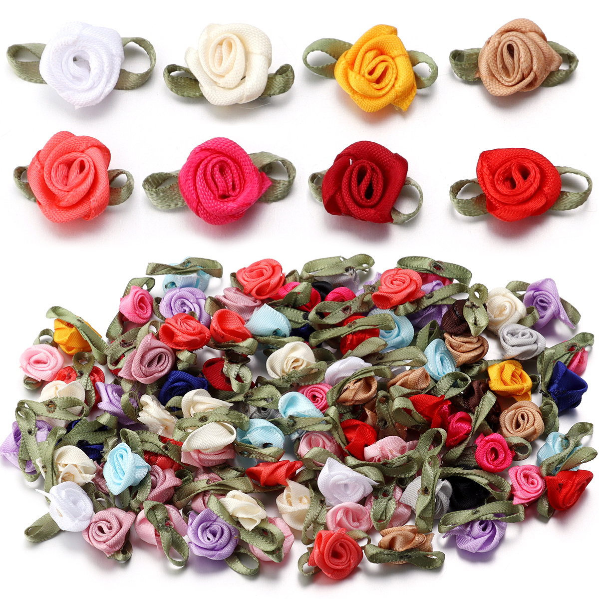 50Pcs 1.5x2.5cm 18 Colors For  - Embellishment Crafts recension och pris