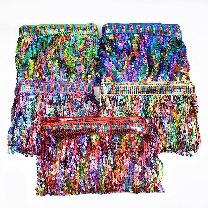5/10Yards Sequin Fringe Tassel - Beaded Trim Fringe recension och pris