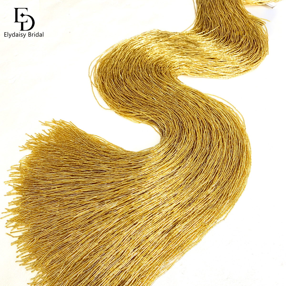 ELYDAISY 1Meter Length Champag - Fringe Ribbon Sewing recension och pris