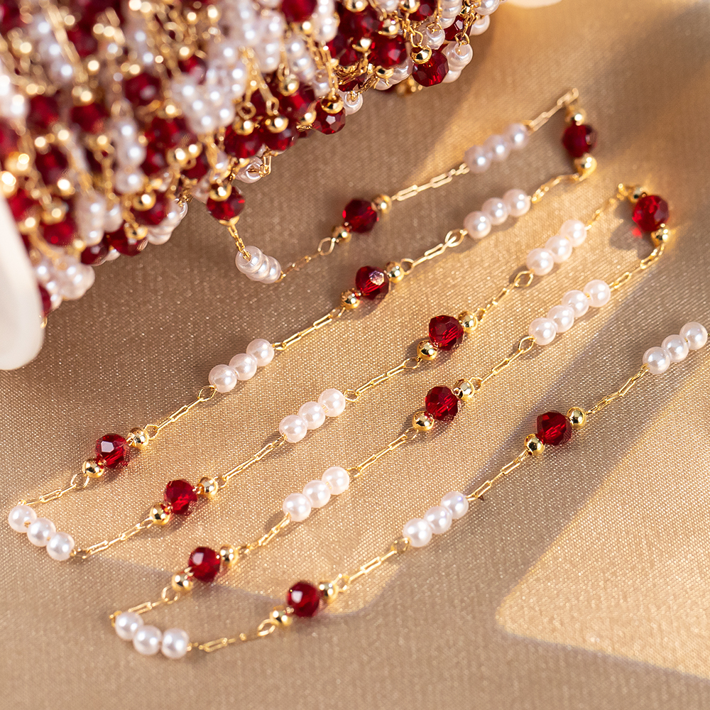 50cm/100cm Imitation Pearl Cop - Pearl Trim Chain recension och pris