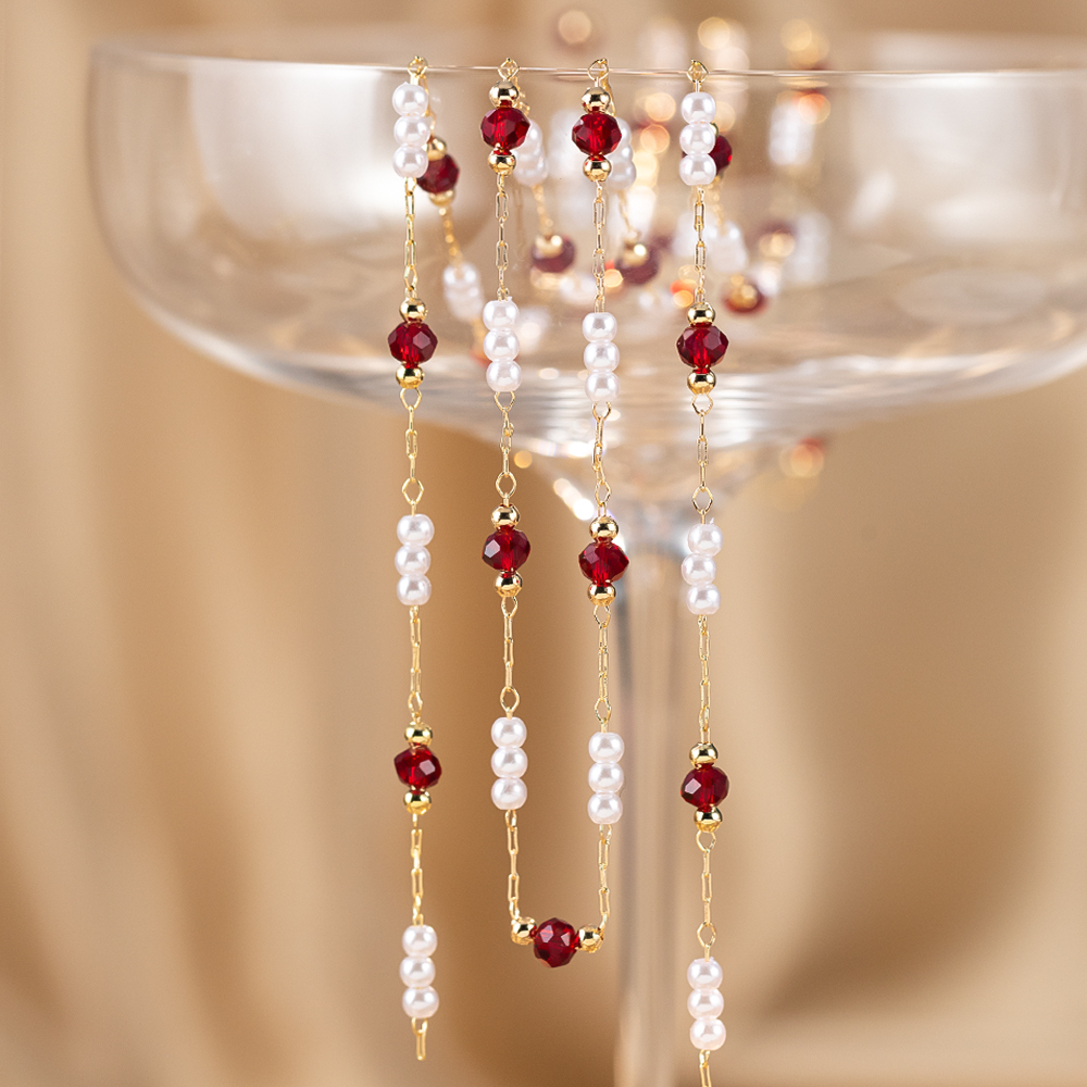 50cm/100cm Imitation Pearl Cop - Pearl Trim Chain recension och pris