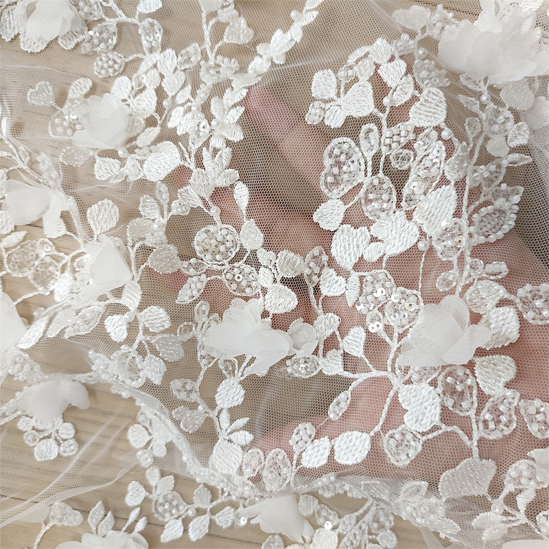 Ivory 3D Floral Hand Beaded La - Craft Embellishment recension och pris