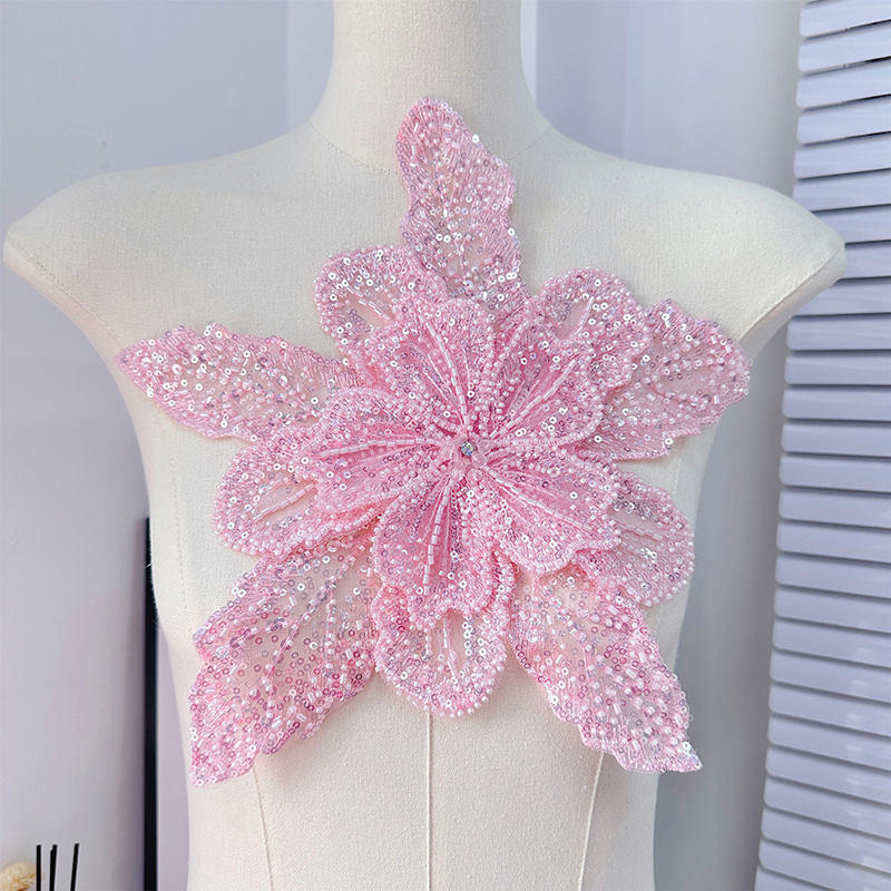 Sequin Beaded Flower Collar Ap - Applique Patch Flower recension och pris