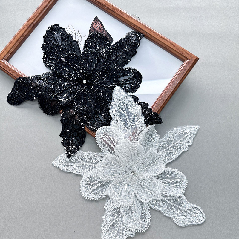 Sequin Beaded Flower Collar Ap - Applique Patch Flower recension och pris