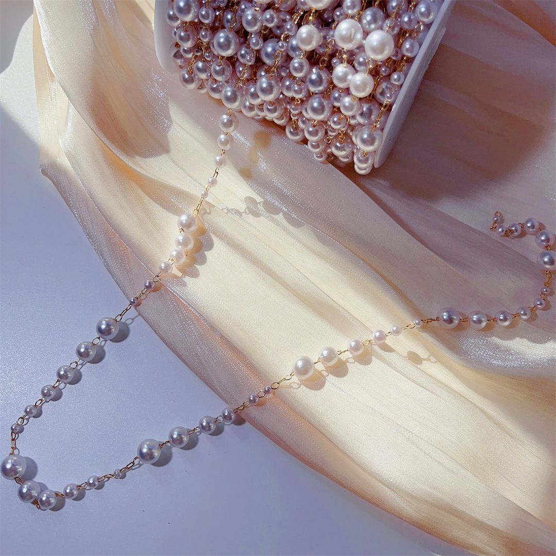 3-8mm Pearl Copper Chain, Anci - Beaded Trim Fringe recension och pris