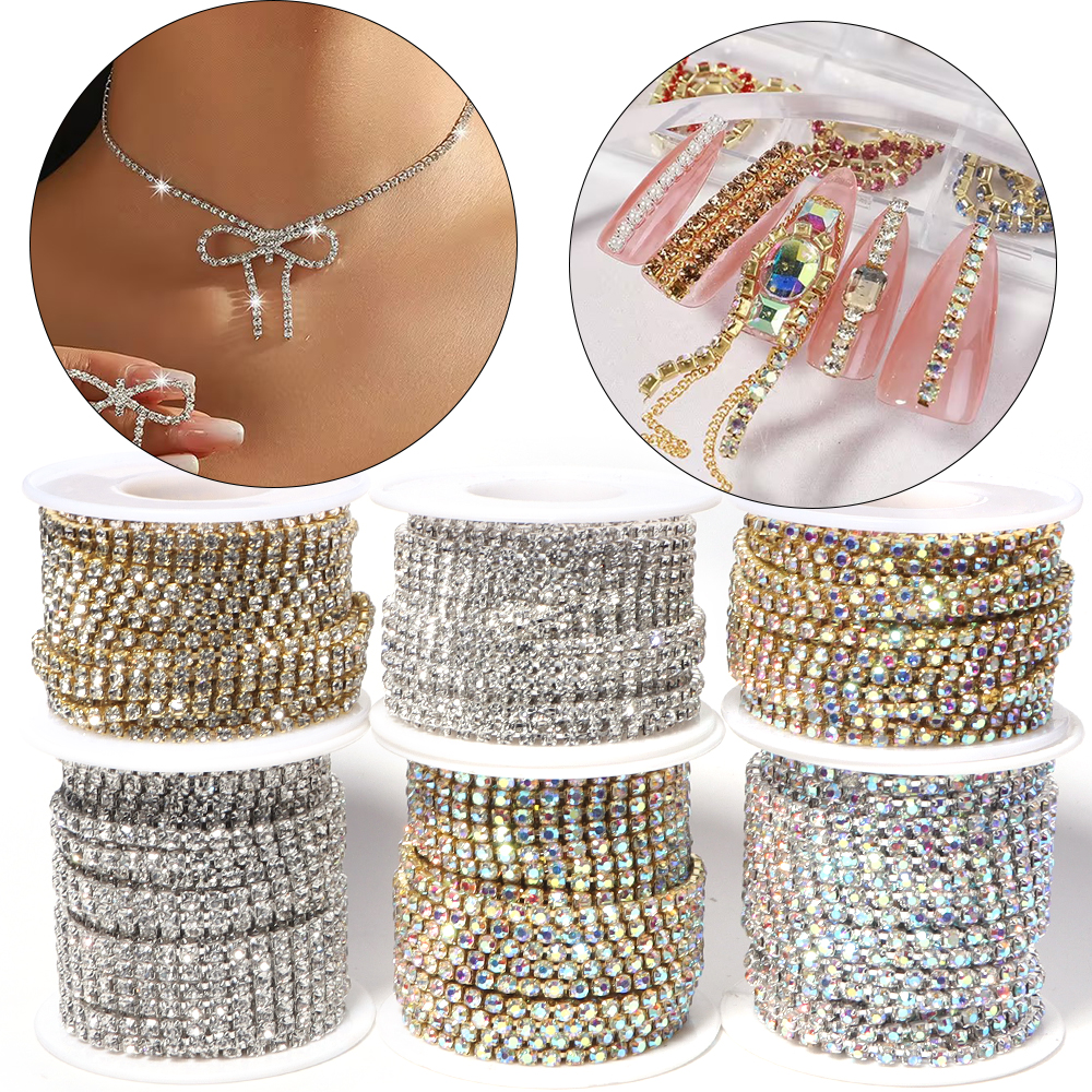 10Yards Glitter Rhinestone Cla - Sew On Rhinestone recension och pris