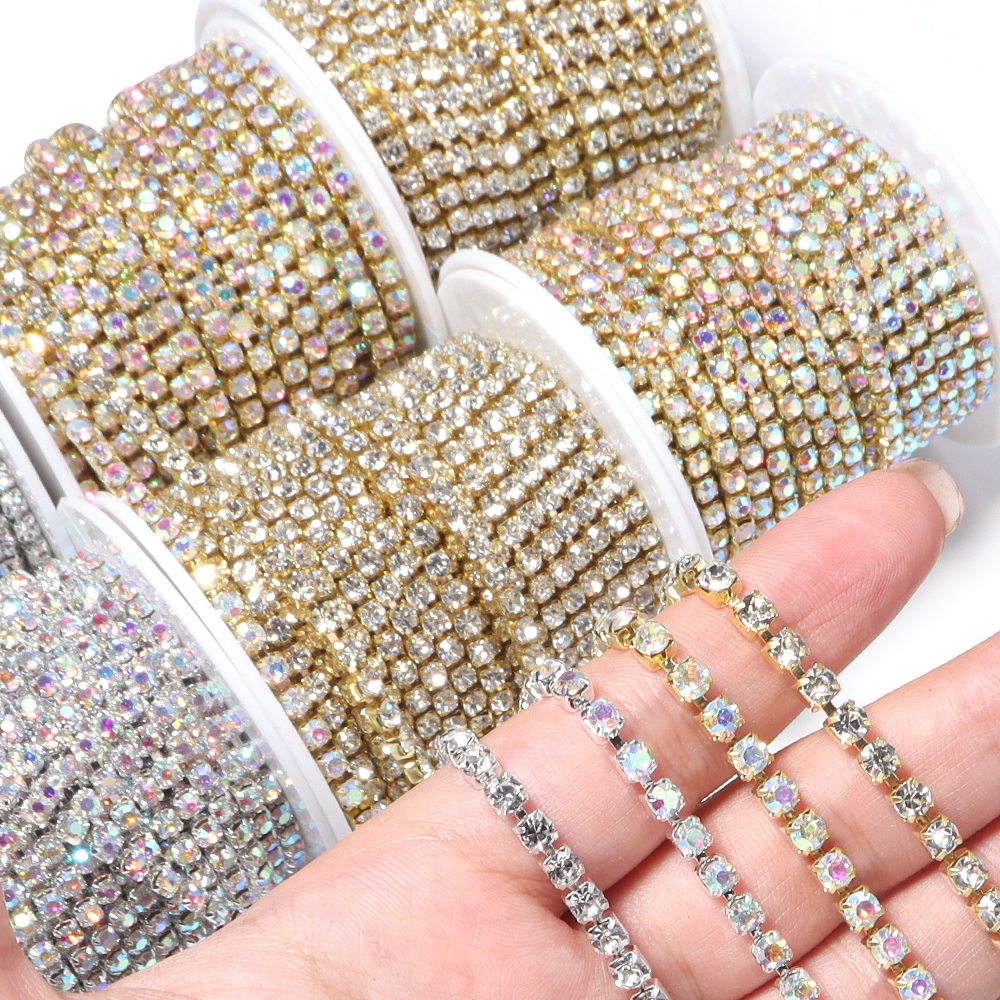 10Yards Glitter Rhinestone Cla - Sew On Rhinestone recension och pris