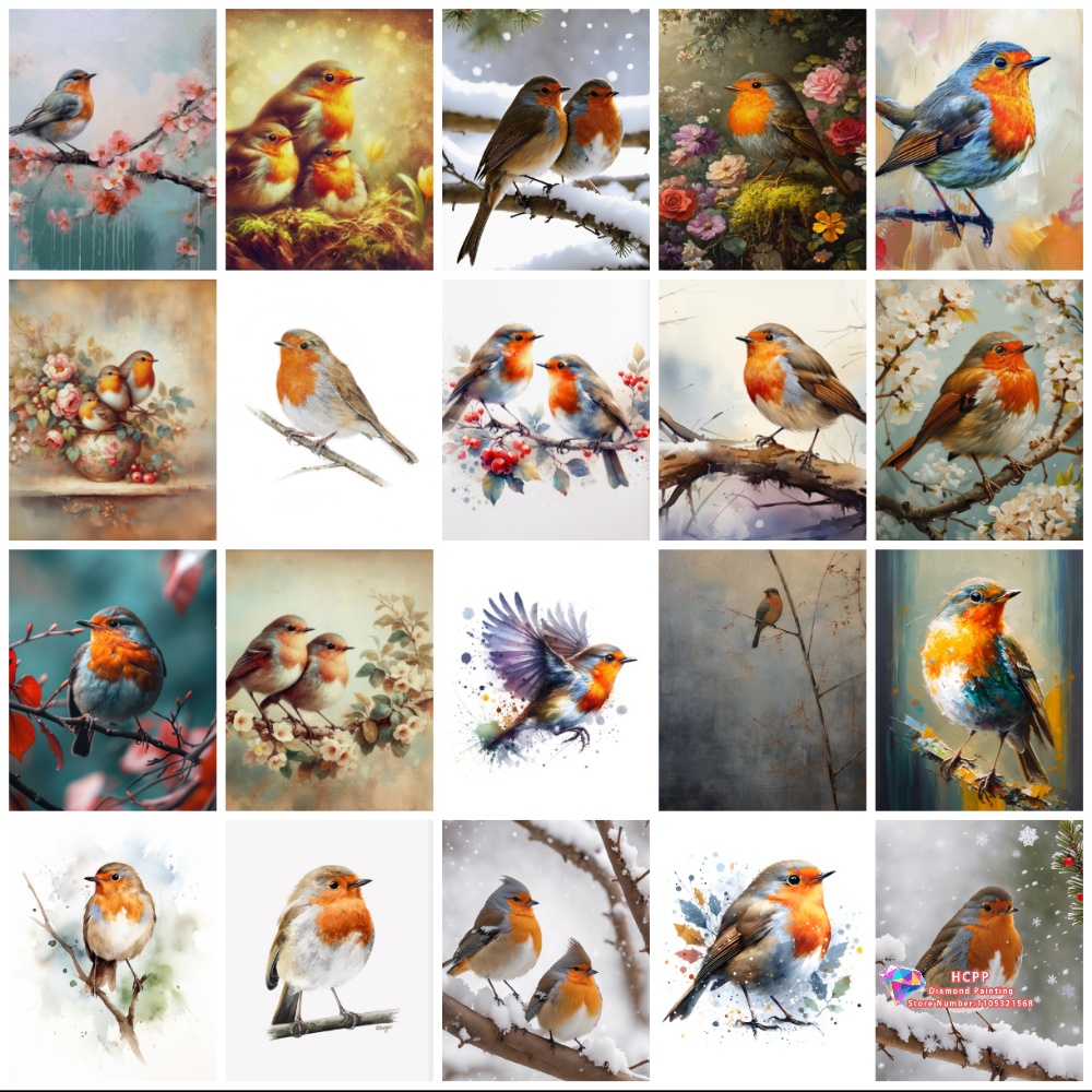 unframe Robin Bird Cute Robin  - Embroidery Embellishments recension och pris