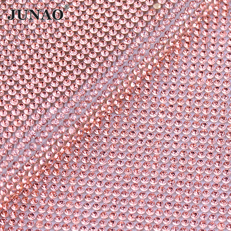 JUNAO 24x40cm Light Peach Self - Hotfix Rhinestone Sheet recension och pris