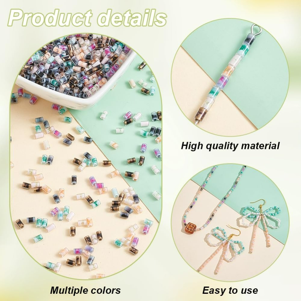 720pcs 6 Colors Tube Beads 24g - Embroidery Craft recension och pris