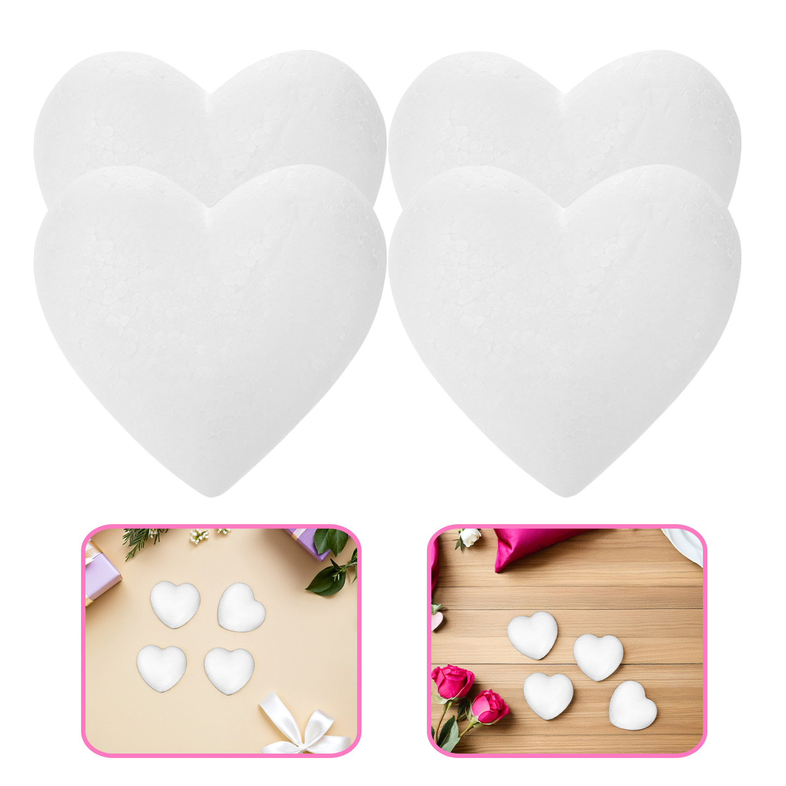 20Pcs Blank Heart Foam Balls L - Craft Embellishment recension och pris