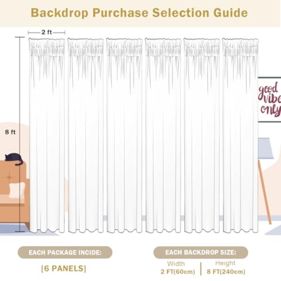 Photography backdrop curtains  - Sequin Fabric Panel recension och pris