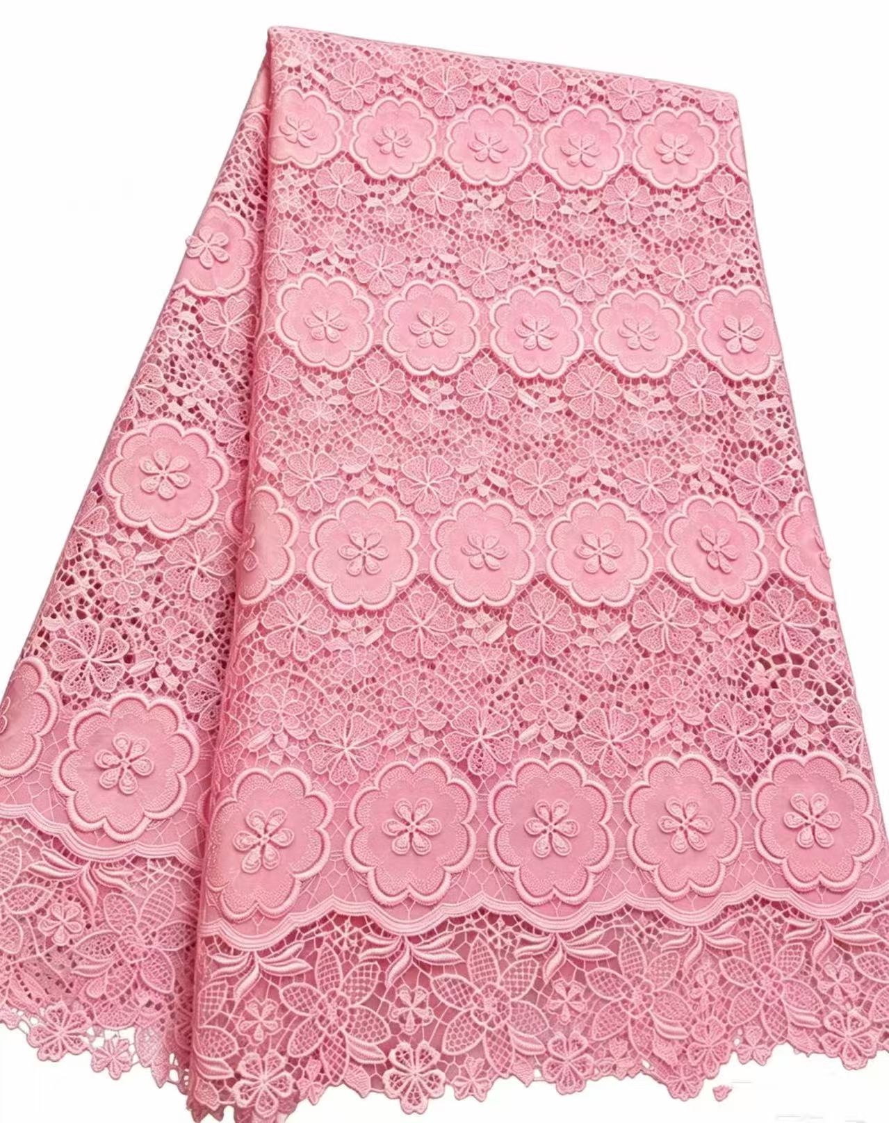 African Guipure Cord Lace Fabr - Sew On Rhinestone recension och pris