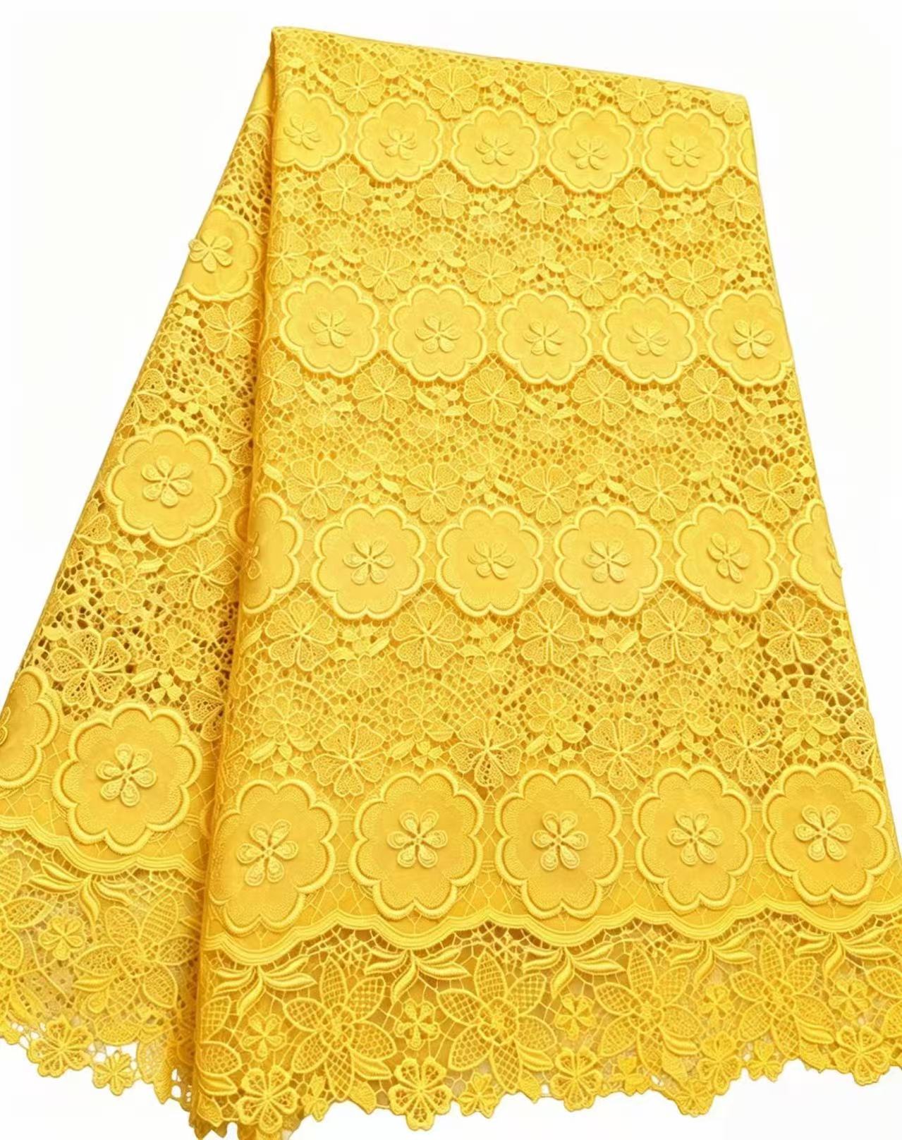 African Guipure Cord Lace Fabr - Sew On Rhinestone recension och pris
