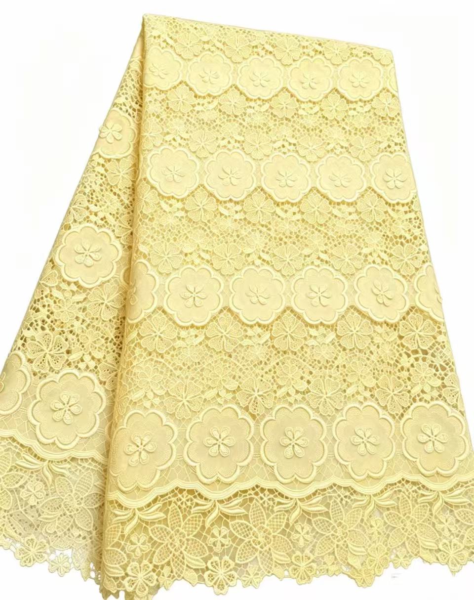 African Guipure Cord Lace Fabr - Sew On Rhinestone recension och pris